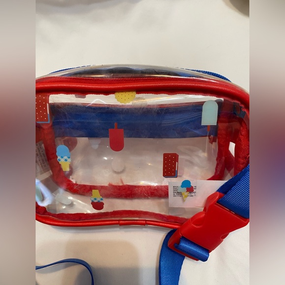 Cat & Jack Kids Straw Tote with Patches and Clear Pouch Belt Bag - Picture 5 of 14